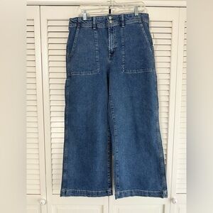 GAP Flare Wide-Leg Jeans in Classic Blue